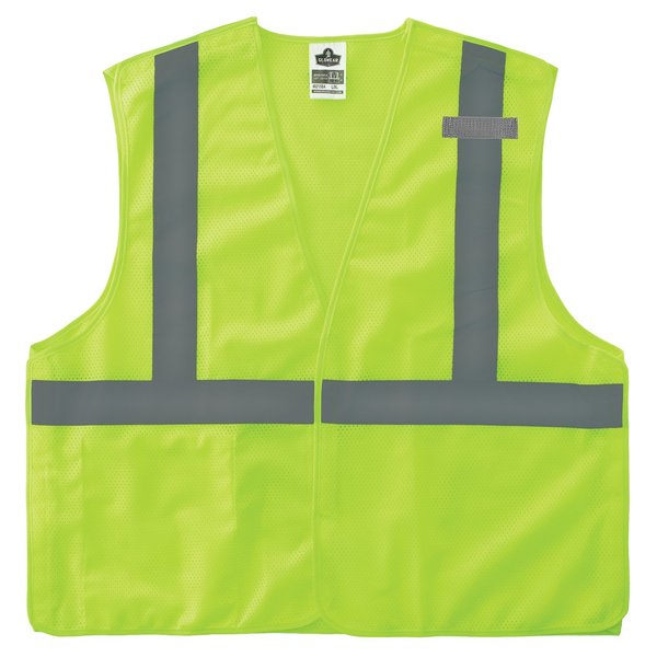 Glowear By Ergodyne L Lime Economy Breakaway Mesh Vest Class 2 - Single Vest 8215BA-S